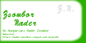 zsombor mader business card